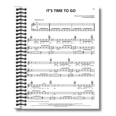 Taylor Swift - Evermore: Piano/Vocal/Guitar Songbook (Spiral Bound)