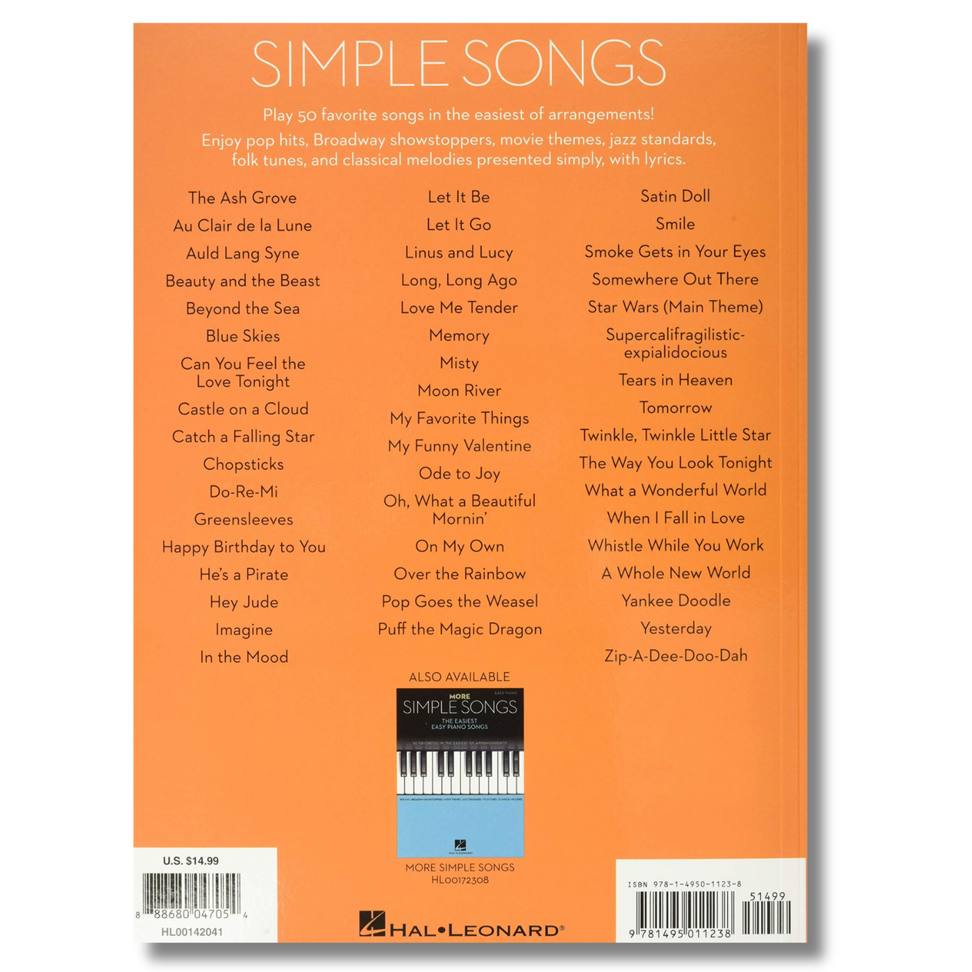 Simple Songs - The Easiest Easy Piano Songs (Spiral Bound)