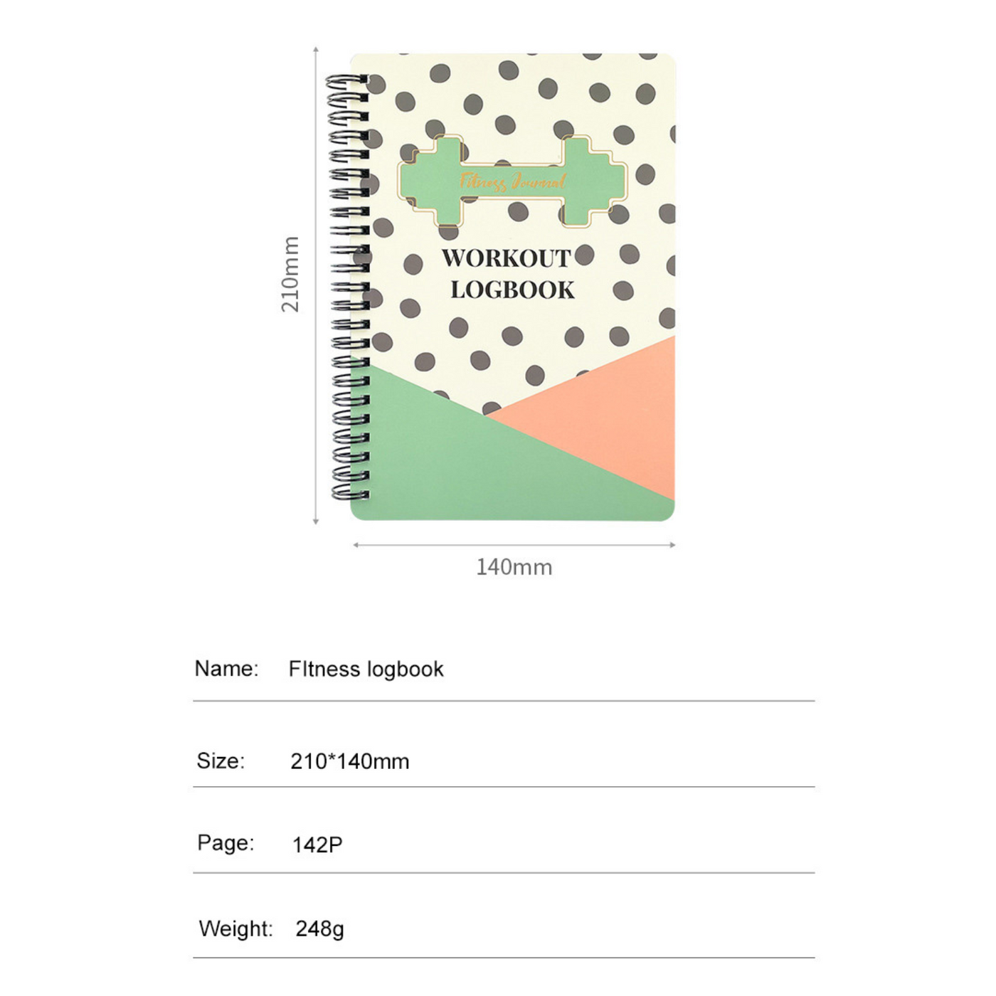 Lay It Flat Fitness Journal: Compact Workout Logbook