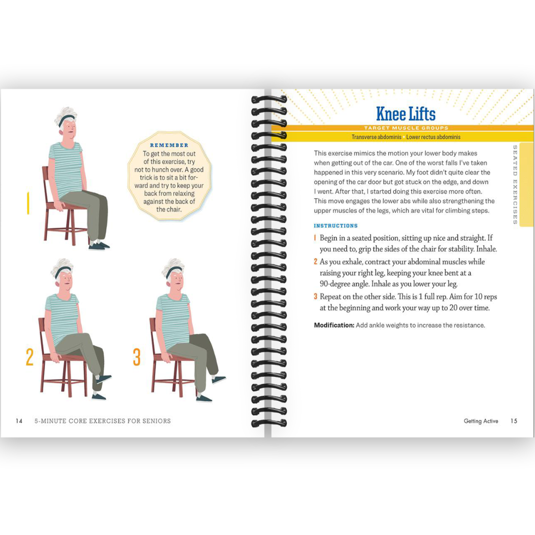 5-Minute Core Exercises for Seniors: Daily Routines to Build Balance and Boost Confidence (Spiral Bound)