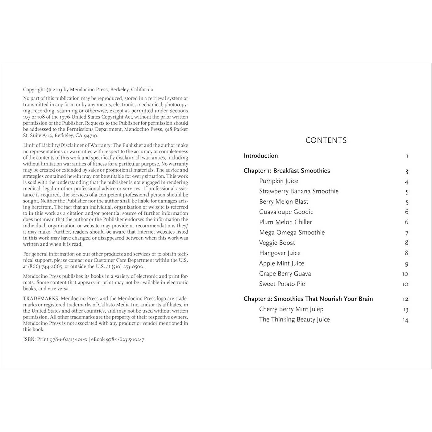 Table of Contents