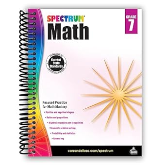 Front cover of Spectrum Math for 7th Graders