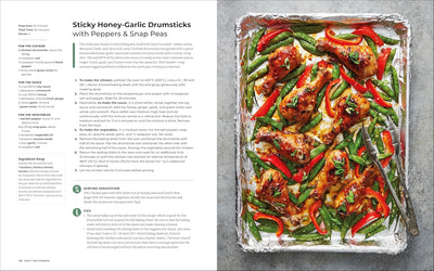 Page 138 (Sticky Honey-Garlic Drumsticks with Peppers & Snap Peas)