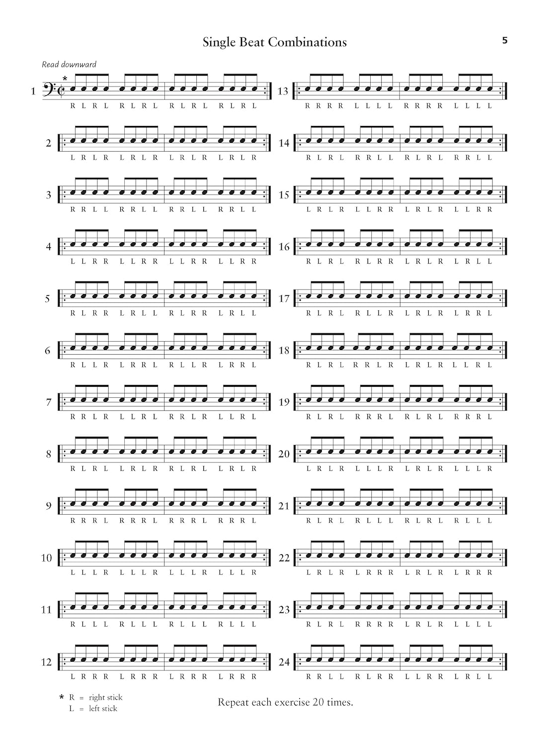 Page 5: Single Beat Combinations