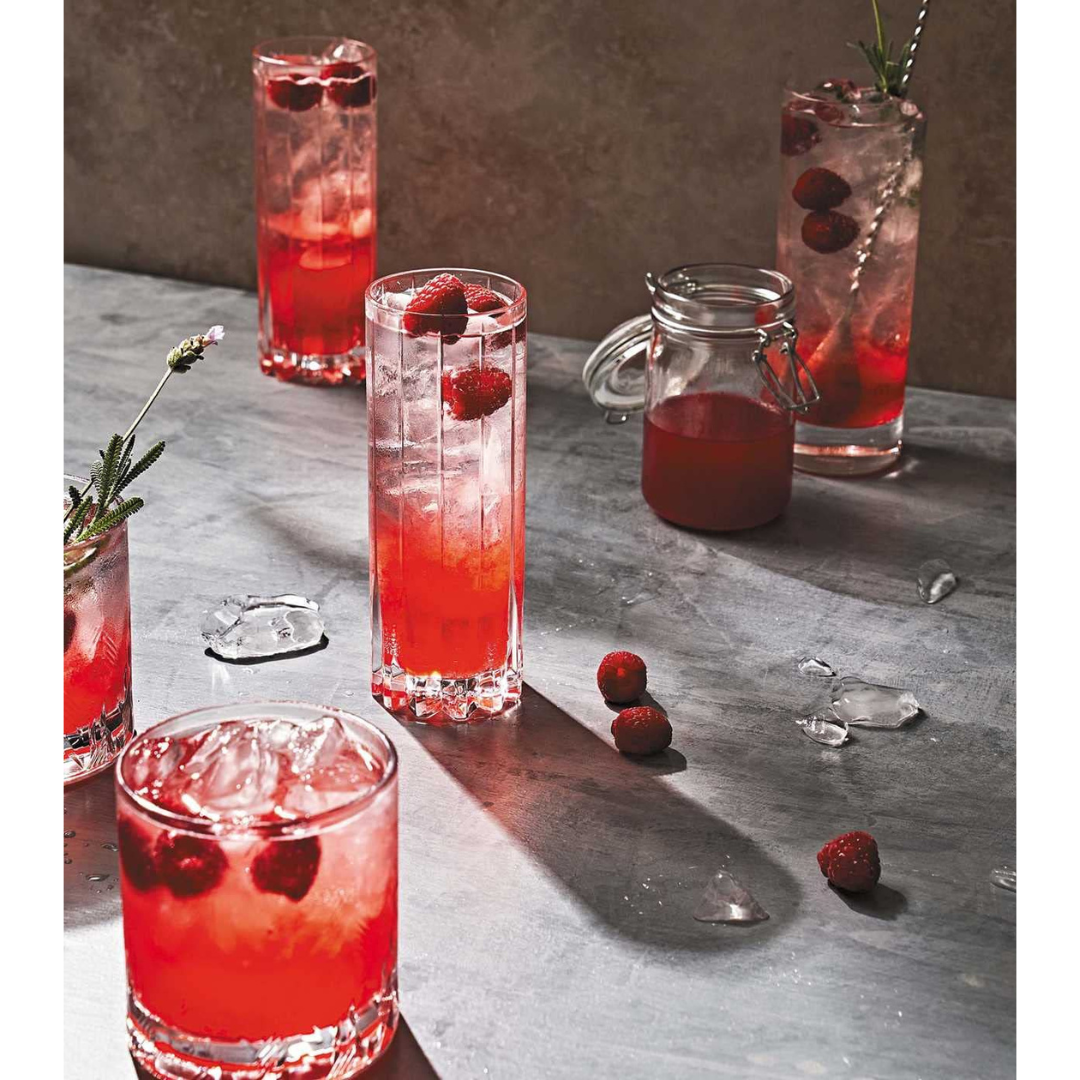 A drink with Strawberries