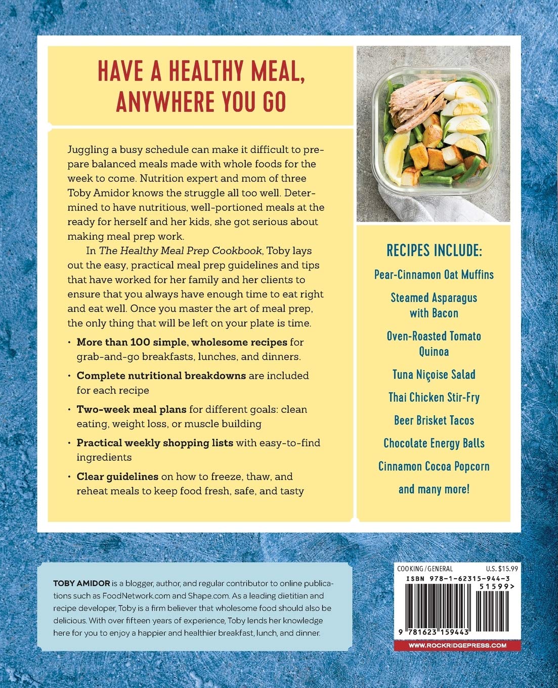 Back cover of The Healthy Meal Prep Cookbook