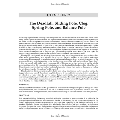 Chapter 2: The Deadfall, Sliding Pole, Clog, Spring Pole, and Balance Pole