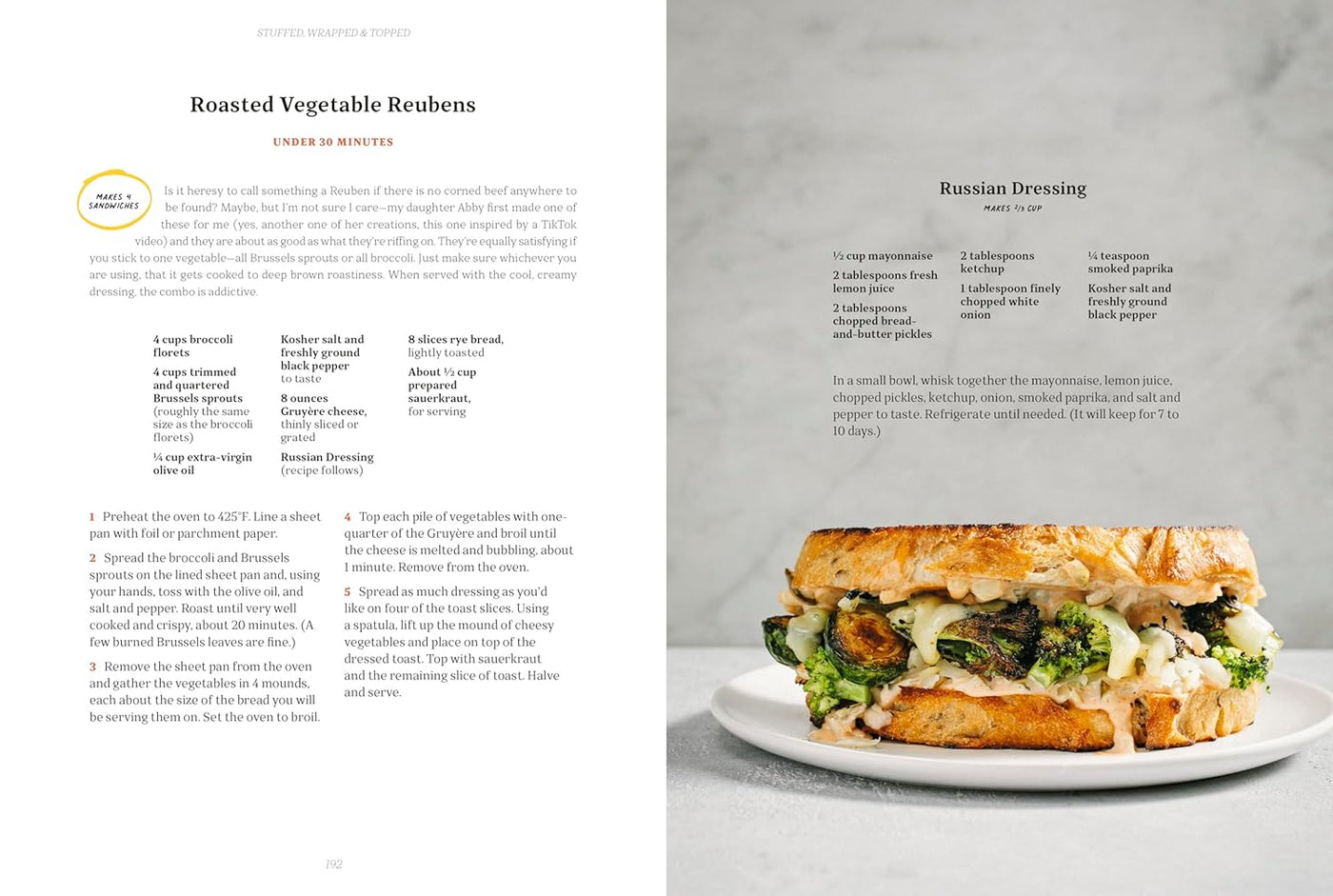 Page 192 (Roasted Vegetable Reubens)