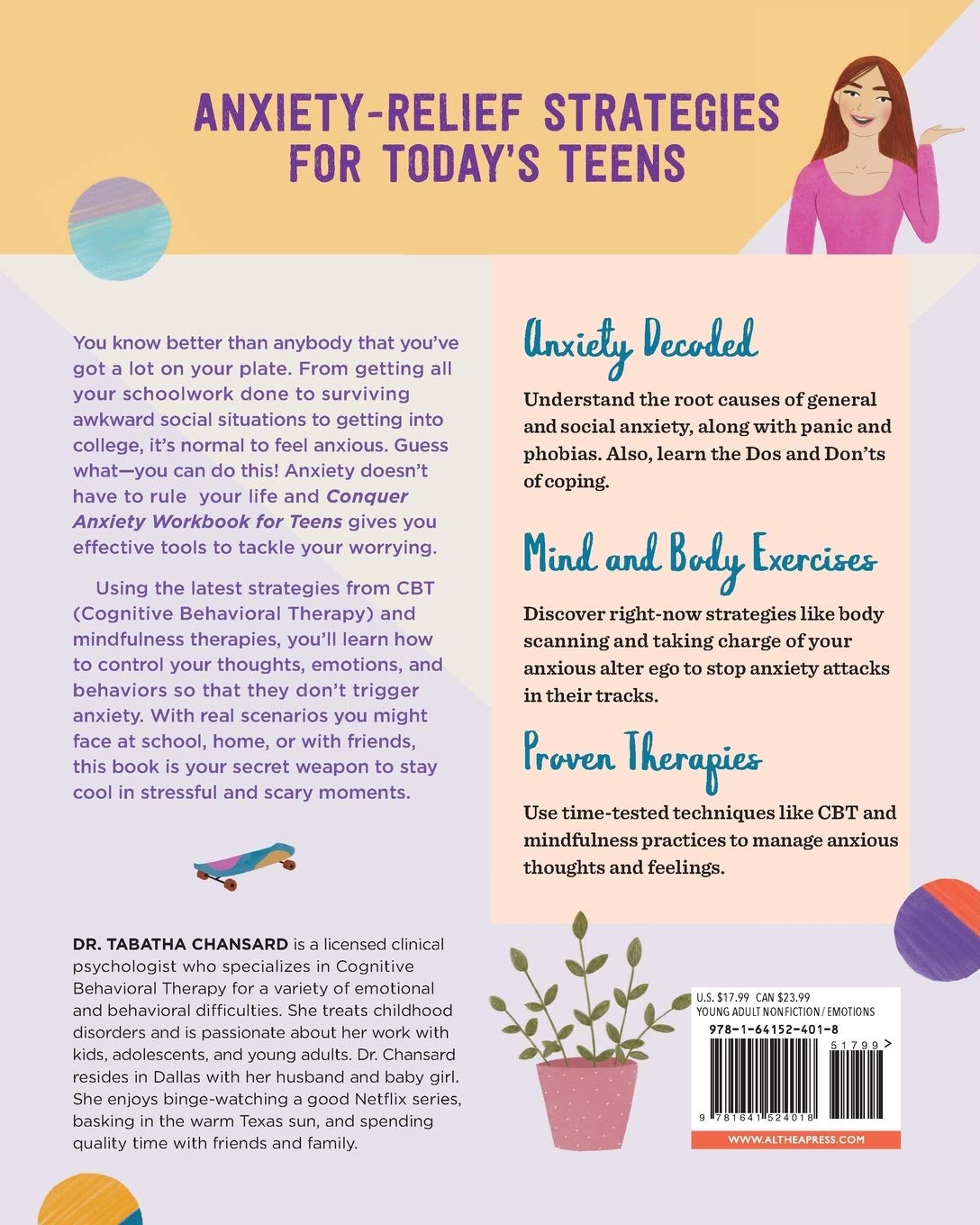 Conquer Anxiety Workbook for Teens: Find Peace from Worry, Panic, Fear, and Phobias (Spiral Bound)