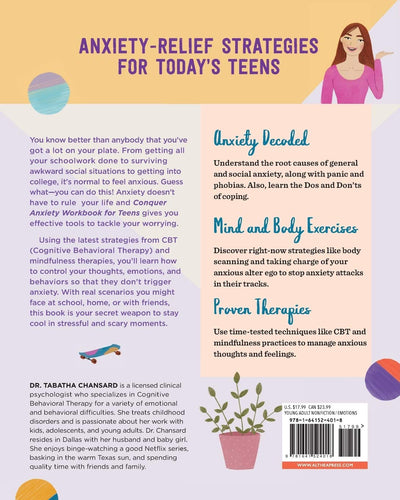 Conquer Anxiety Workbook for Teens: Find Peace from Worry, Panic, Fear, and Phobias (Spiral Bound)
