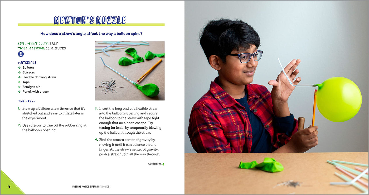 Awesome Physics Experiments for Kids: 40 Fun Science Projects and Why They Work (Spiral Bound)