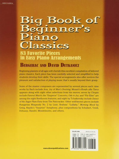 Big Book of Beginner's Piano Classics (Spiral Bound)