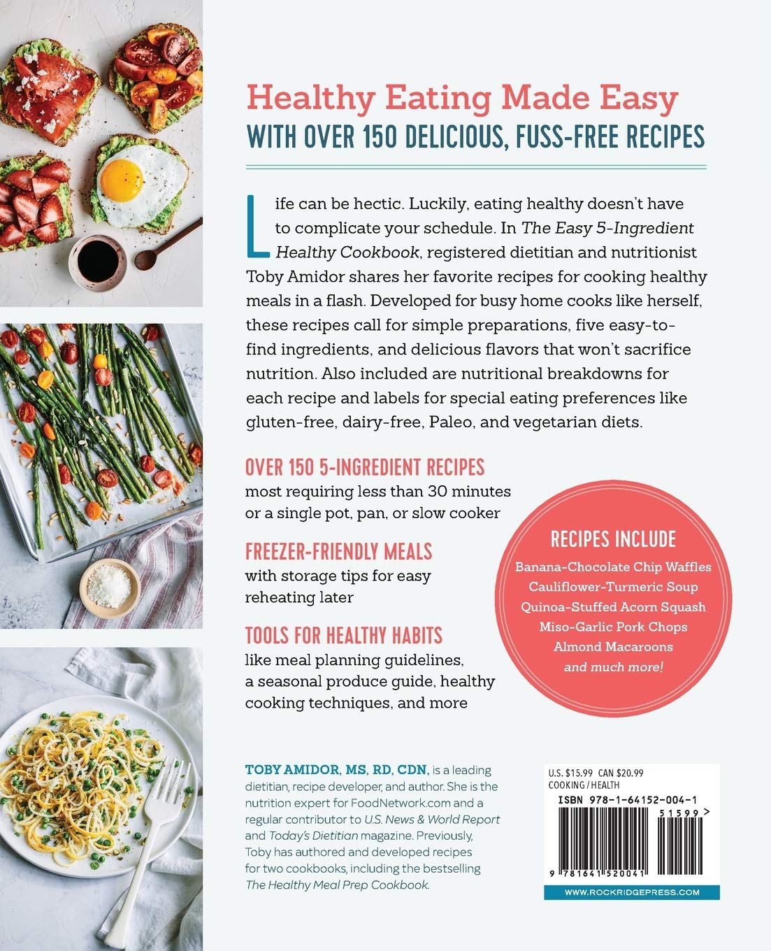 The Easy 5-Ingredient Healthy Cookbook: Simple Recipes to Make Healthy Eating Delicious (Spiral Bound)