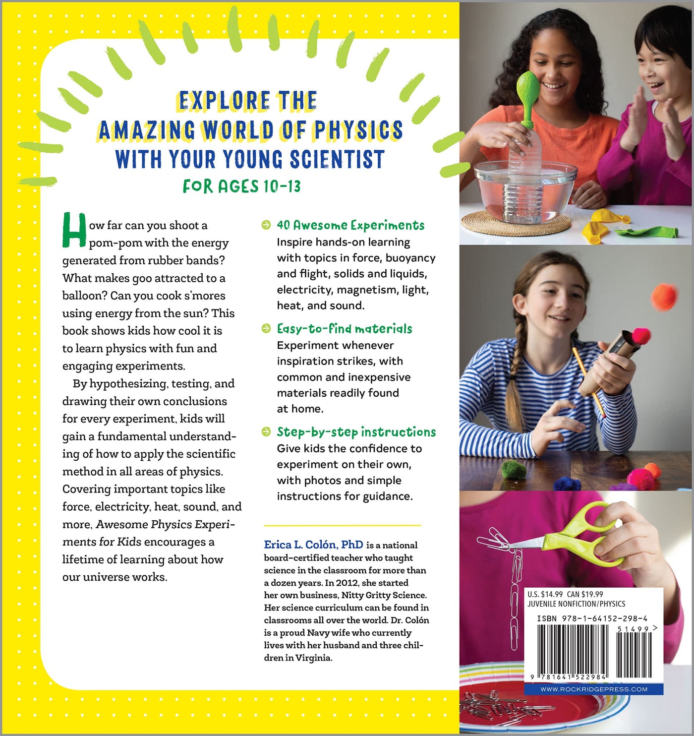 Awesome Physics Experiments for Kids: 40 Fun Science Projects and Why They Work (Spiral Bound)