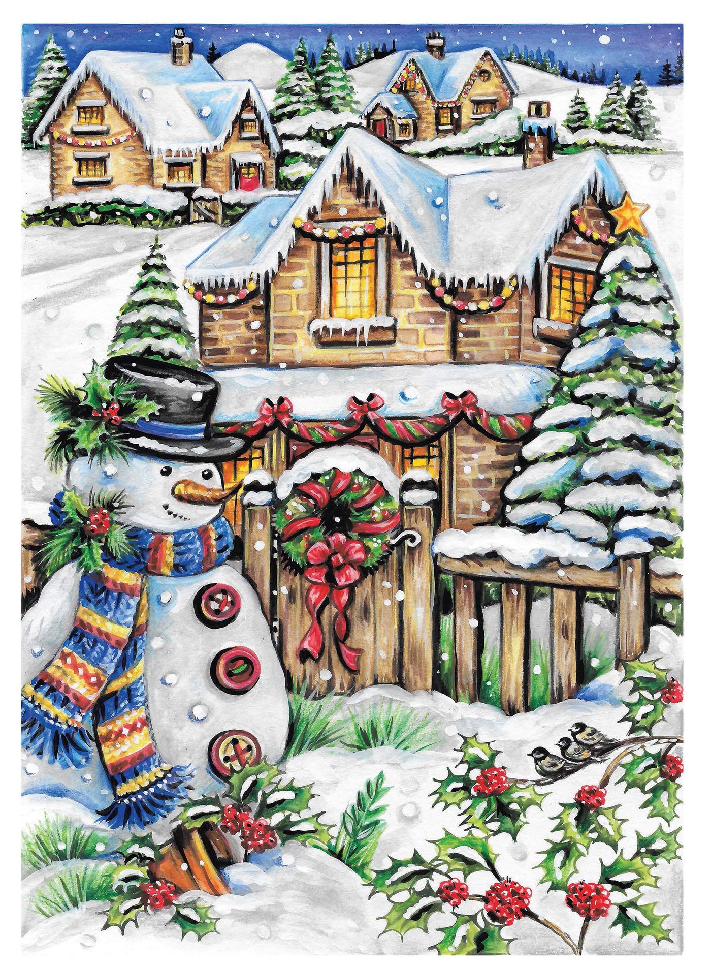 Creative Haven Country Christmas Coloring Book (Creative Haven Coloring Books)