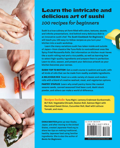 Sushi Cookbook for Beginners: 100 Step-By-Step Recipes to Make Sushi at Home (Spiral Bound)
