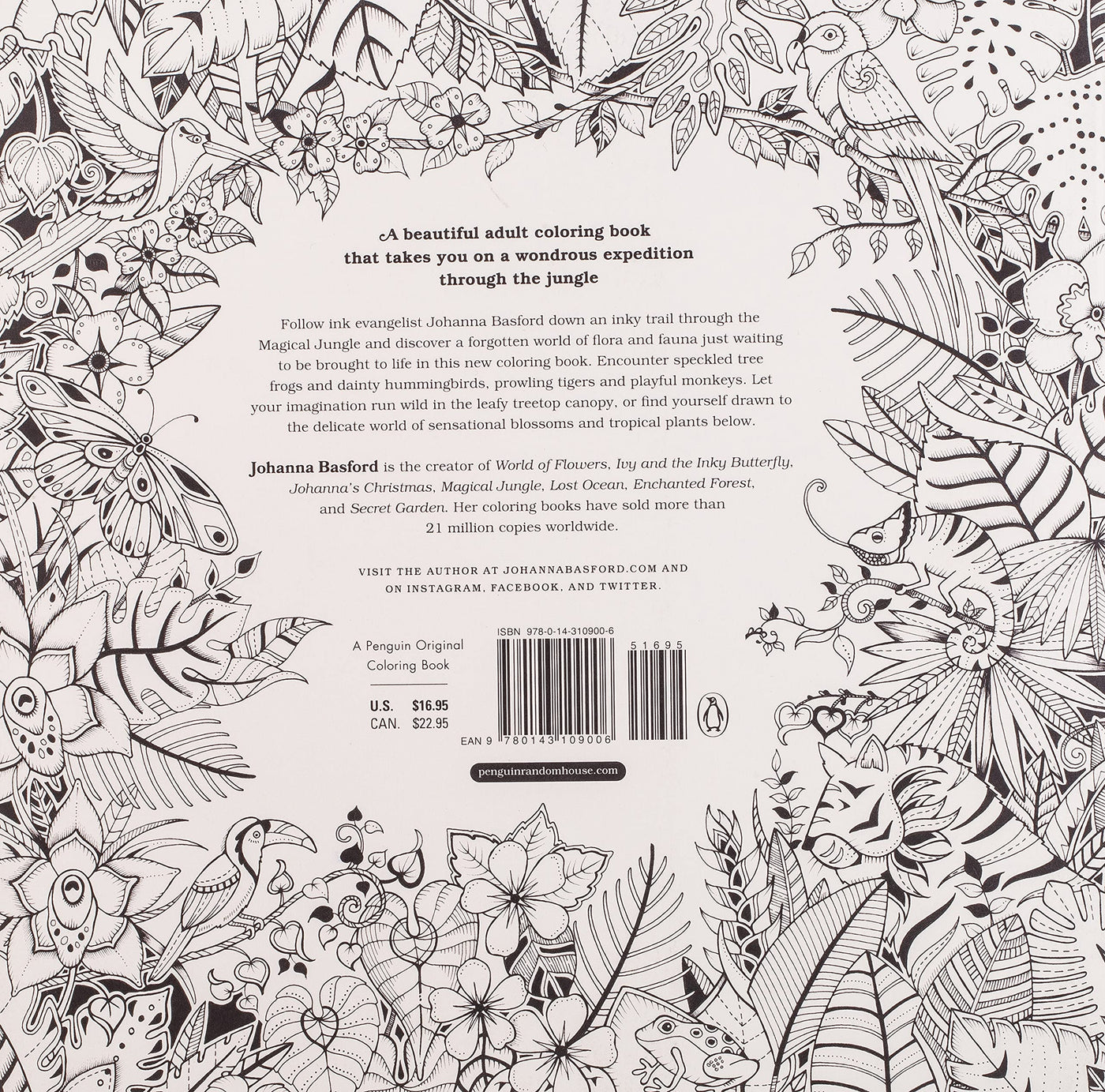 Magical Jungle: An Inky Expedition and Coloring Book for Adults by Johanna  Basford, Paperback