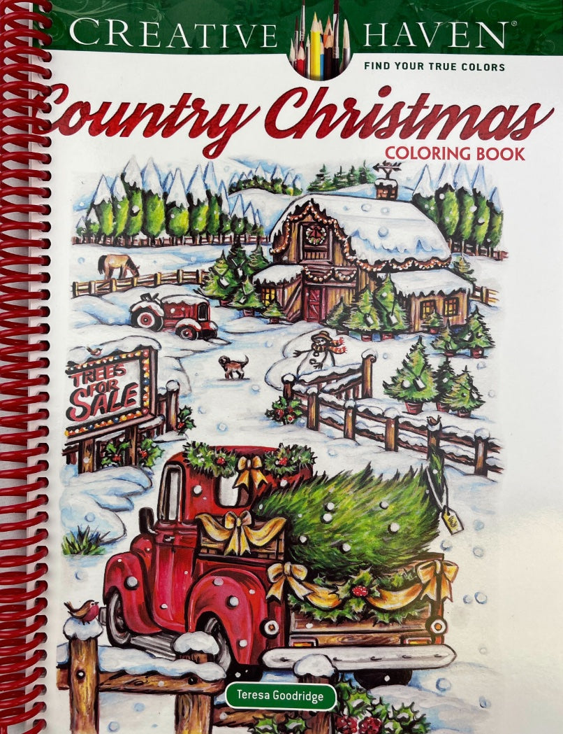 Creative Haven Country Christmas Coloring Book (Creative Haven Coloring Books)