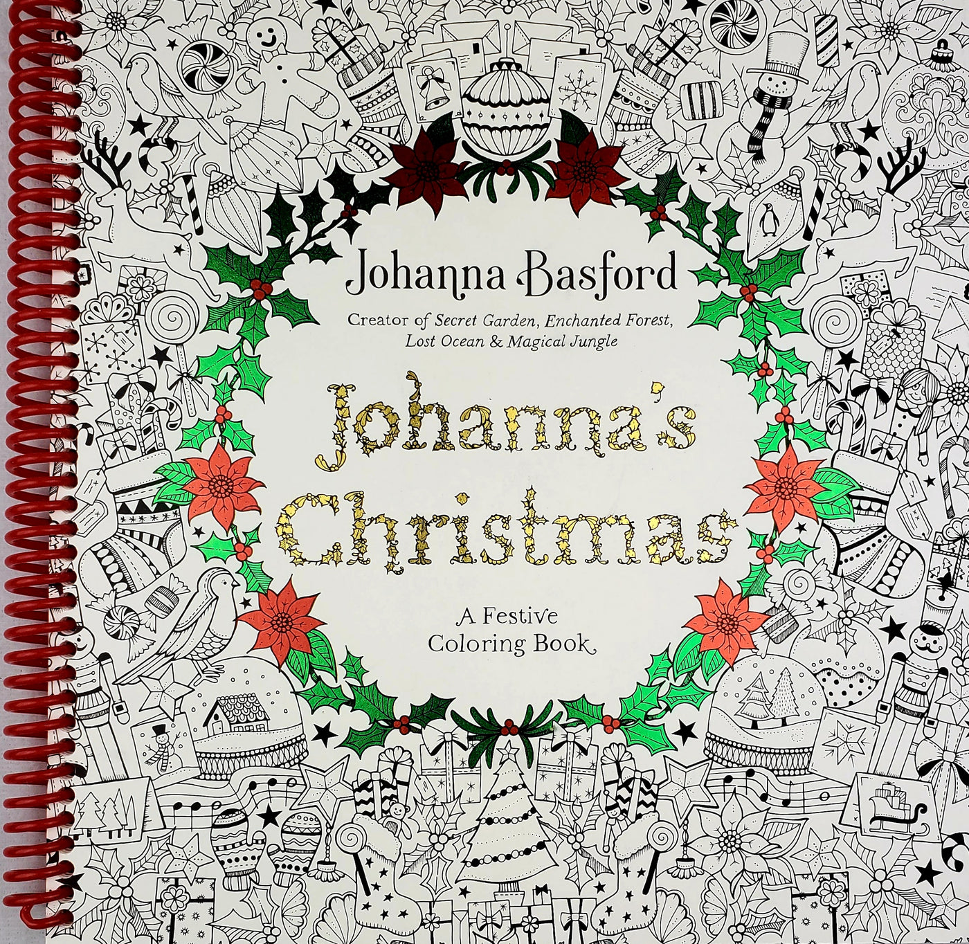 Johanna's Christmas: A Festive Coloring Book for Adults (Spiral Bound)