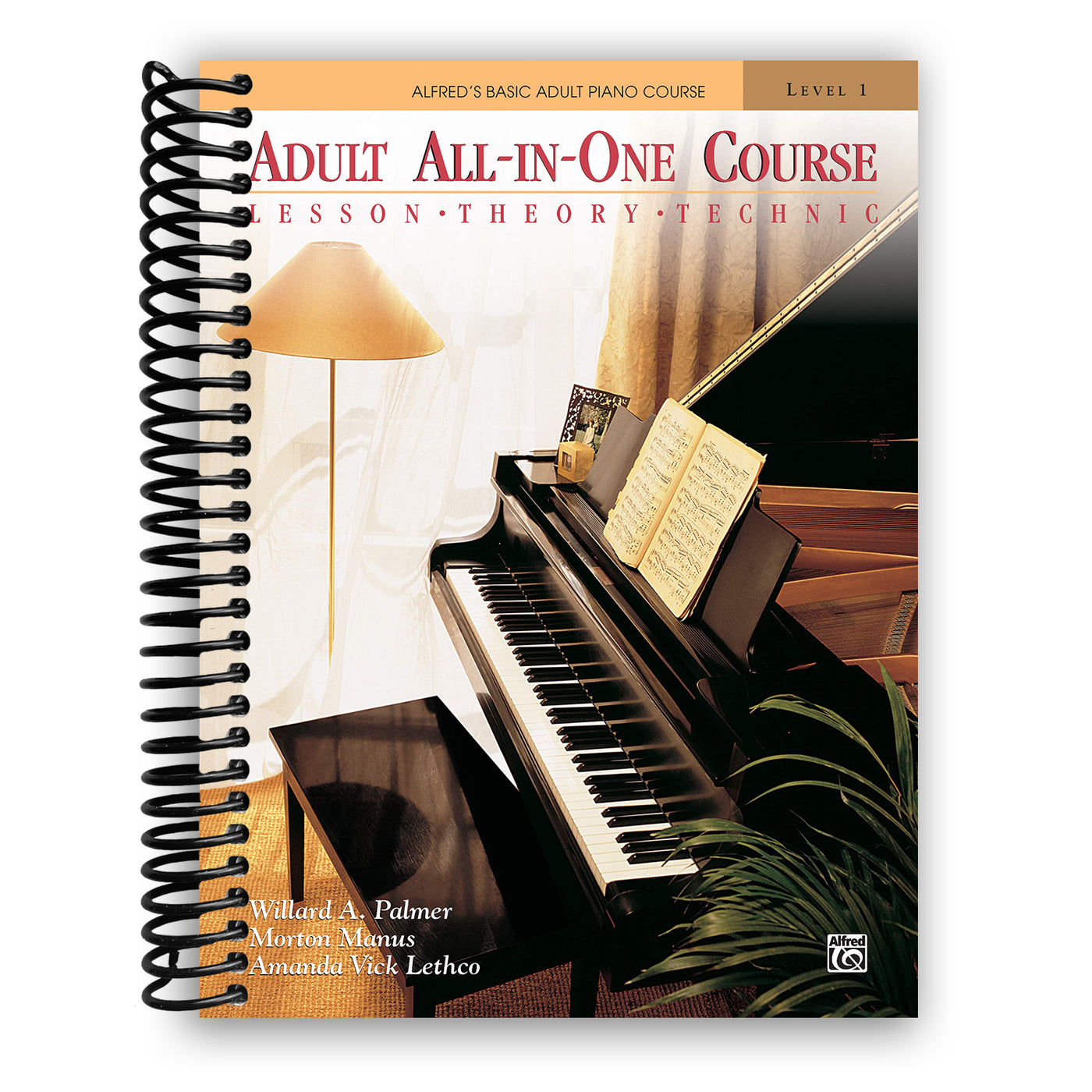 Alfred's Basic Adult All-In-One Piano Course : Lesson, Theory, Technic (Spiral Bound)