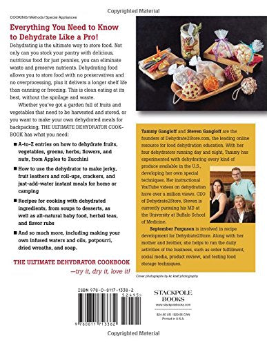 Back cover of the Ultimate Dehydrator Cookbook