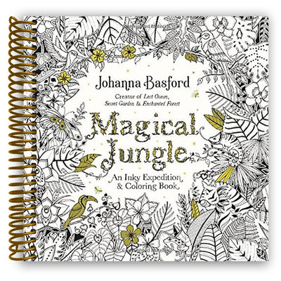 Magical Jungle: An Inky Expedition and Coloring Book for Adults (Spiral Bound)