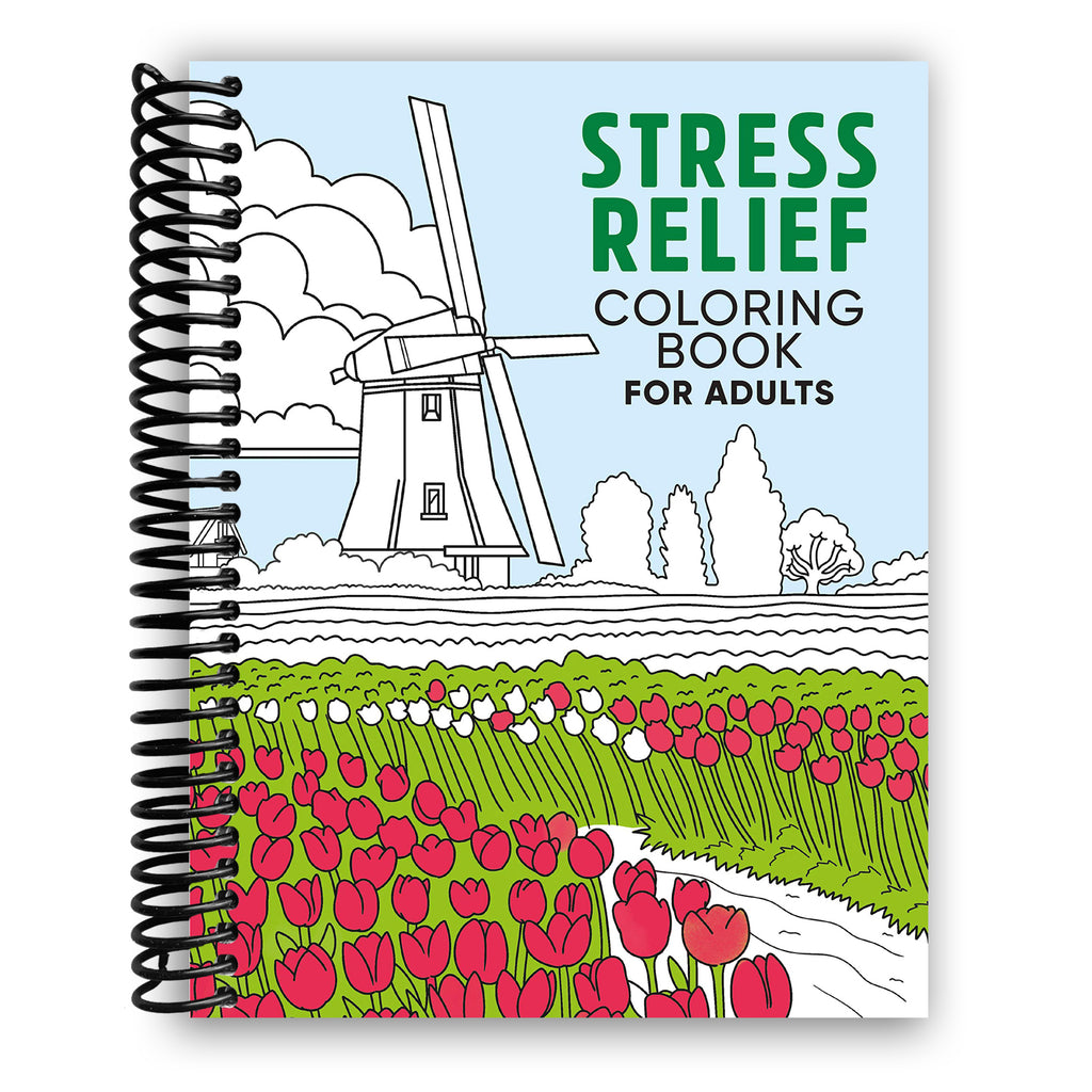 Stress Relief Coloring Book for Adults (Spiral Bound) – Lay it